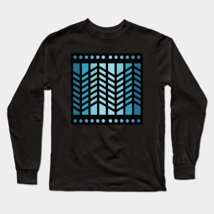 “Dimensional Extension” - V.3 Blue - (Geometric Art) (Dimensions) - Doc Labs Long Sleeve T-Shirt